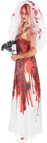 Vista 2 de Orion Costumes Disfraz de novia sangrienta película de terror para Halloween