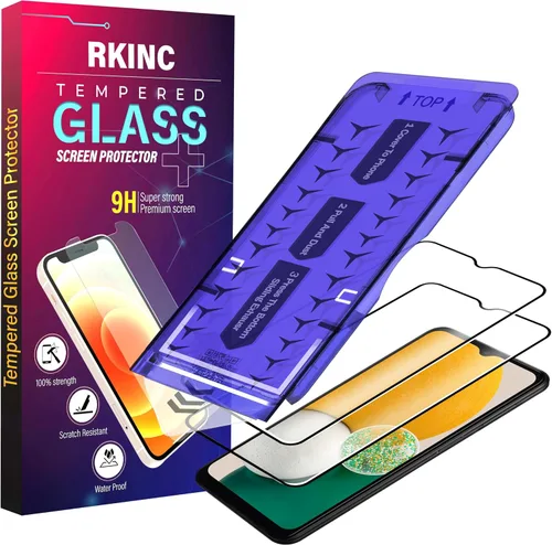 Vista 35 de RKINC Protector de pantalla [paquete de 4] para Samsung Galaxy A12 / Galaxy A02S / A12 Nacho, protector de pantalla de vidrio templado, 0.013 in