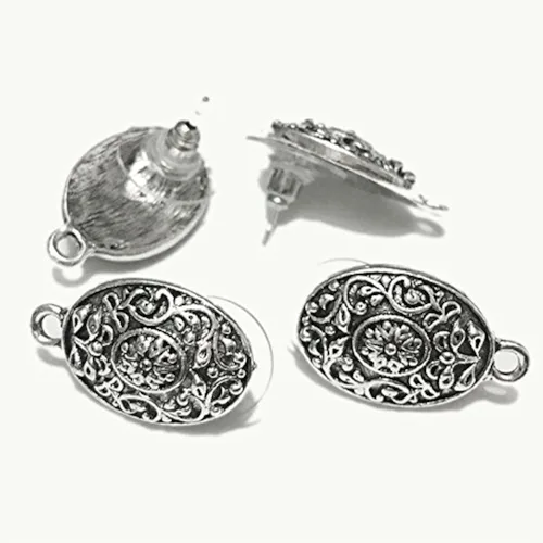 Vista 3 de 10 piezas de aretes de tuerca accesorios para barra de extremo, aros antiguos, base de araña, enlaces, conector, kit de fabricación de bricolaje