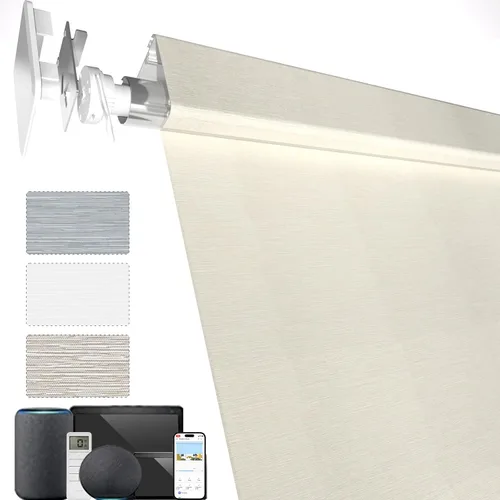 Vista 30 de MYshade Persianas enrollables personalizadas para ventana, persianas enrollables para ventanas con cable, bloqueo solar, protección de privacidad