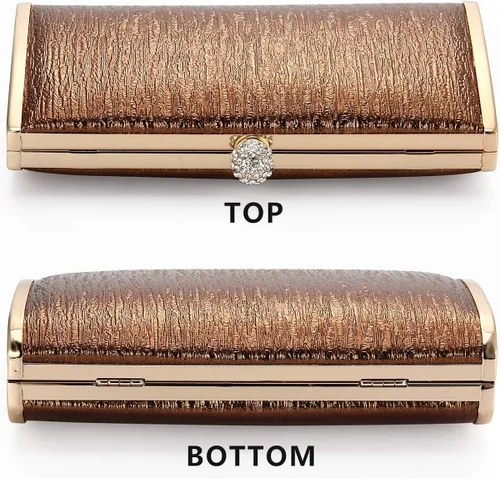 Vista 4 de Bolsos de embrague de noche para mujer, marco de metal, bolso de noche, bolso de noche, bolso de boda, fiesta de graduación, cócteles nupciales