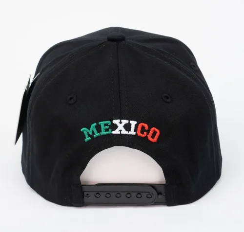 Vista 6 de Mexicano Mexico Sombrero Mexico Eagle Aguila Bordado Snapback Flat Bill Gorra de béisbol