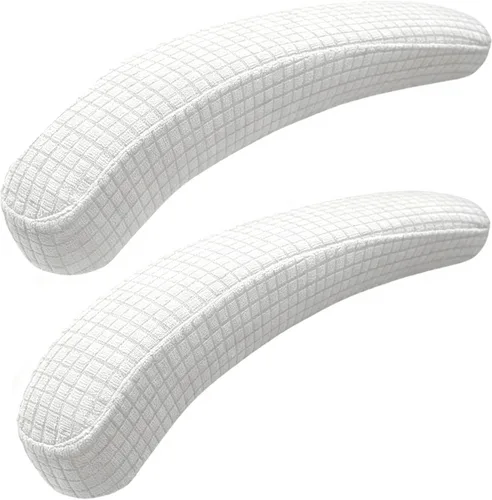 Vista 16 de Melaluxe 2 fundas de poliéster extraíbles para reposabrazos de silla de oficina (beige)