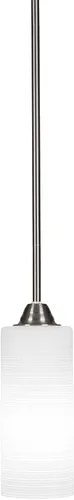 Vista 36 de Toltec Lighting Paramount - Mini colgante de 1 luz en acabado negro mate con cristal de arte perla de 7 pulgadas y estilo negro