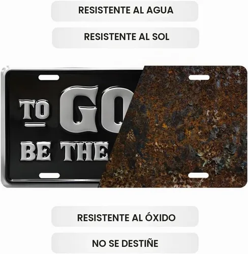Vista 3 de Placa de matrícula universal inspiradora de lujo para automóvil, placa de automóvil a prueba de óxido, resistente a la intemperie, duradera, acabado