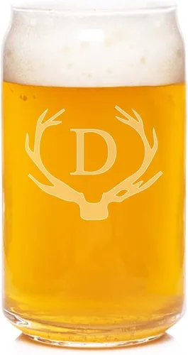 Vista 6 de Abby Smith Antler - Copa de cristal con grabado inicial