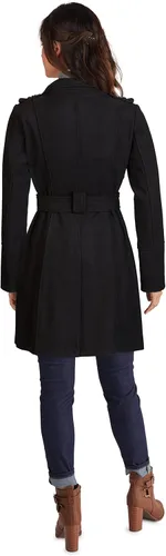 Vista 2 de GUESS Wool Jackets for Women, Mid-Weight Coat with Adjustable Belt