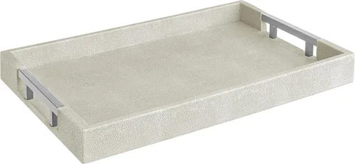 Vista 38 de Home Redefined - Moderna y elegante bandeja rectangular de 17.5 x 12 pulgadas, estilo shagreen, color azul bebé claro, con aspecto de cuero falso