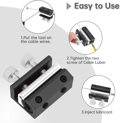 Vista 2 de Windance Herramienta de lubricación de cable universal para cable de freno de embrague del acelerador de motocicleta (negro)