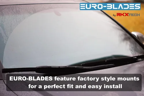 Vista 4 de EURO-BLADES Juego de limpiaparabrisas delantero compatible con Audi A6 C6 2, de fábrica 2005-2011
