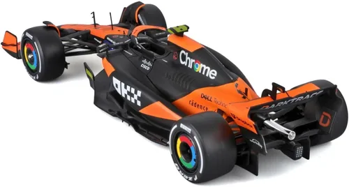 Vista 4 de Bburago 1:24 2024 Carrera McLaren MCL38 con figura, Norris #4