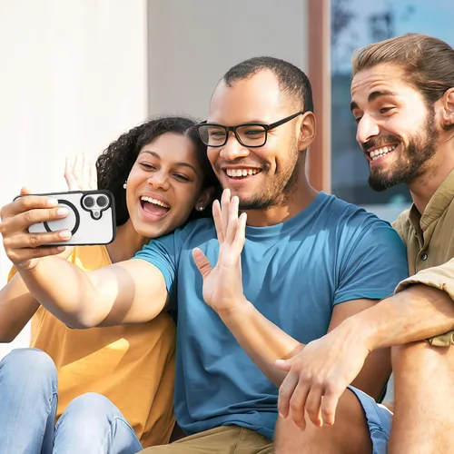 Vista 6 de Compatible con funda magnética mate transparente para el teléfono 17, diseño resistente a las caídas, anti-amarillo, a prueba de golpes, funda