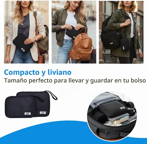 Vista 5 de 1 paquete de organizador de viaje electrónico bolsa de almacenamiento de cable de accesorios técnicos