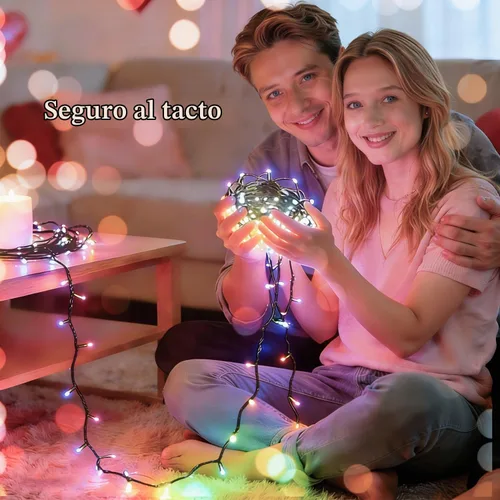 Vista 3 de Ollny - Luces de Navidad RGB de 400 LEDs 40 m, luces de cadena de Navidad que cambian de color con 130 modos, con control remoto, temporizador e