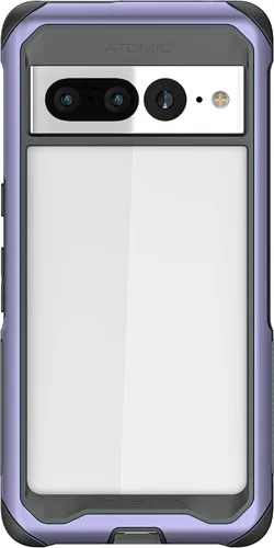 Vista 26 de Ghostek Atomic - Funda delgada transparente, parachoques de aluminio, protección resistente a prueba de golpes para Google Pixel 7 (6.3 pulgadas)