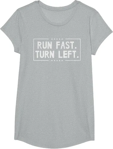Vista 51 de Run Fast Turn Left - Camiseta para correr de pista y campo