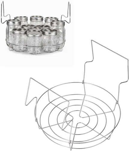 Vista 7 de TOPINCN Estante para conservas de acero inoxidable con mango de silicona, kit de suministros para conservas de boca ancha regular