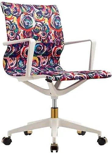 Vista 4 de Eurotech Seating Elizabeth Sutton Collection Wynwood Multi Rose Task - Sillas de nailon para el hogar, oficina, escritorio, marco blanco