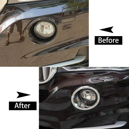 Vista 3 de 2 unids ABS cromo coche delantero niebla lámpara cubierta ajuste para BMW X5 F15 2014-2018 Accesorios