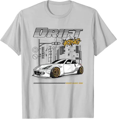 Vista 54 de Z34 370 Fairlady Z - Camiseta gráfica de cuerpo ancho, Negro, S