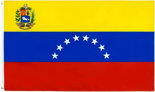 Vista 8 de Bandera de Venezuela de 7 estrellas 1954 Banderas de la República de Venezuela con ojales de latón de 3 x 5 pies