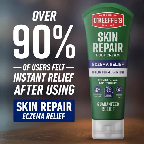 Vista 6 de O'Keeffe's Crema corporal reparadora de la piel para aliviar el eccema, tubo de 7 onzas (paquete de 1) – Alivio de la picazón de 48 horas en un solo