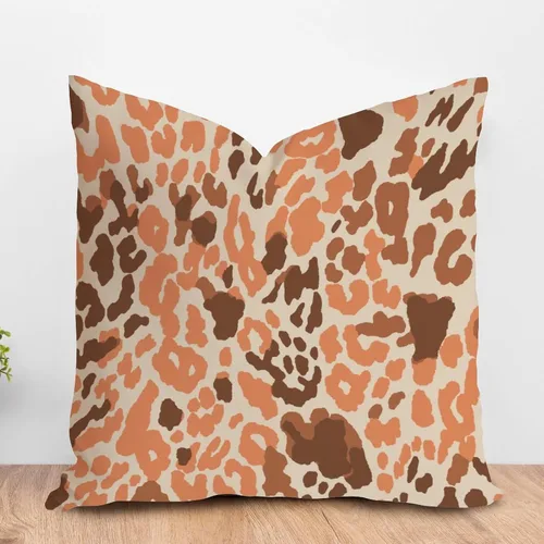 Vista 124 de ArogGeld Funda de almohada para sofá, guepardo y leopardo, estampado de leopardo, funda de cojín decorativa de granja para sala de estar
