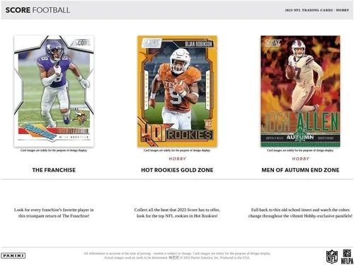 Vista 3 de Caja Hobby de Fútbol Americano Panini Score 2023 - 10 Paquetes