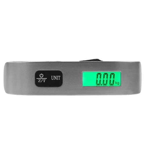 Vista 4 de Jadpes Báscula de equipaje pantalla LCD electrónica portátil de mano de 1102lbs báscula de peso para equipaje báscula de maleta para el hogar cocina