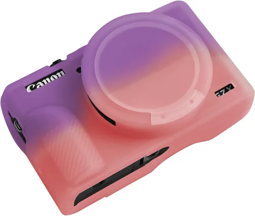 Vista 14 de Funda G7X Mark III, Funda Protectora para Cámara Digital Canon Powershot G7X Mark III, Funda de Silicona con Cubierta de Lente Extraíble, Funda