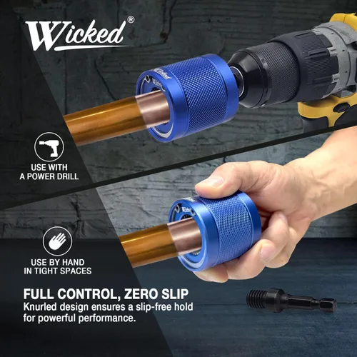 Vista 4 de WICKED Limpiador de tuberías de cobre de 1 pulgada, el servicio extremo original totalmente reparable, herramienta profesional de fontanero