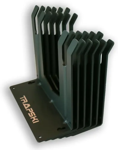 Vista 8 de TRAPAWAY Estante de pared Capacidad para 1 par de esquís o snowboard por fijaciones Organizador de garaje para herramientas,