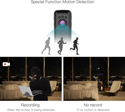 Vista 4 de Cámara inalámbrica Wifi de 1080P HD para niñera con visión nocturna, grabadora de cámara corporal portátil con transmisión en vivo en tiempo real