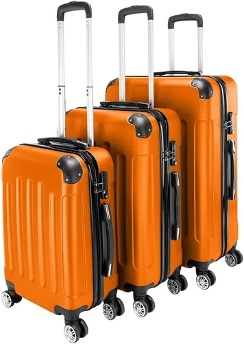Vista 10 de Juego de equipaje de 3 piezas – Maletas con ruedas giratorias multidireccionales – Bolsa de viaje Maleta ABS con bloqueo TSA – Maletas de carcasa