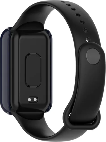 Vista 6 de Funda para reloj compatible con Amazfit Band 7, protector de pantalla de policarbonato duro, antiarañazos, a prueba de golpes, bisel protector