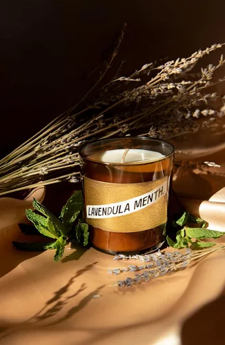 Vista 3 de C.O. Bigelow - Vela perfumada de menta Lavendula, vela de cera de soja premium, 60 horas de tiempo de combustión, velas no tóxicas vertidas a mano