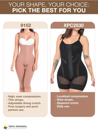 Vista 2 de MARIAE FAJAS Body moldeador con control de abdomen y busto abierto colombiano