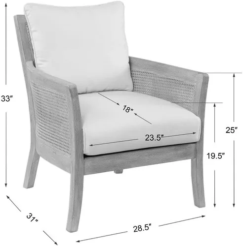 Vista 3 de Uttermost Sillón de ratán natural Encore