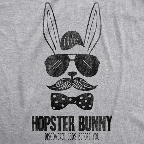 Vista 2 de Camiseta para hombre hipster Bunny Egg Hunt divertida Pascua Millenial Rabbit Novedad
