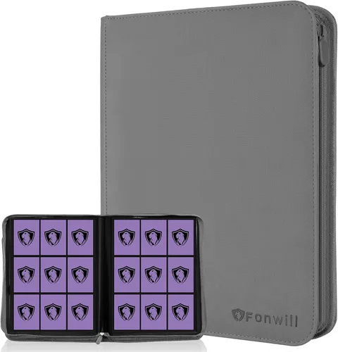 Vista 20 de Carpeta de tarjetas coleccionables de 9 bolsillos, libro de tarjetas premium para 360 tarjetas, álbum de tarjetas resistente para tarjetas
