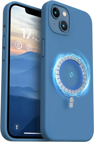 Vista 20 de Compatible con iPhone 13, funda de silicona para teléfono con forro de microfibra delgado a prueba de golpes, suave antiarañazos, 6.1 pulgadas