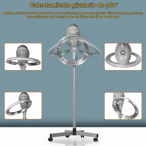 Vista 3 de AceFox Secador de pelo de pie, Procesador de pelo giratorio en órbita, Acelerador de secador de pelo, Estilo permanente