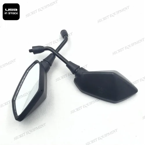 Vista 5 de semt- motocicleta negro izquierda y derecha Retrovisor Espejos para Kawasaki Z1000 Z750 KLE VERSYS 650 ZRX1100 ZRX1200 er6b/ER-6 N Zephyr 1100/750