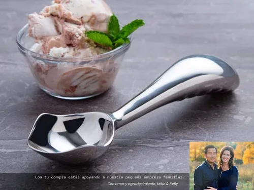 Vista 5 de Midnight Scoop - Cuchara de helado ergonómica de acero inoxidable Resistente, fácil de usar y apta para lavavajillas Grado profesional, diseño