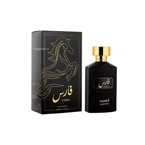 Vista 6 de Hamidi Faris Eau de Parfum, fragancia de lujo negro y dorado, 3.4 fl oz, 3.4 fl oz