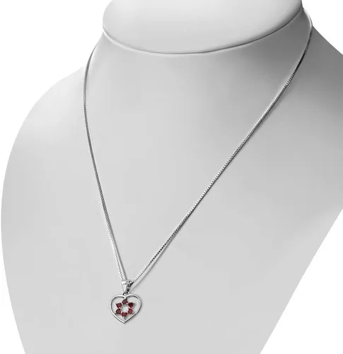 Vista 3 de Collar con colgante de estrella de David de plata de ley 925