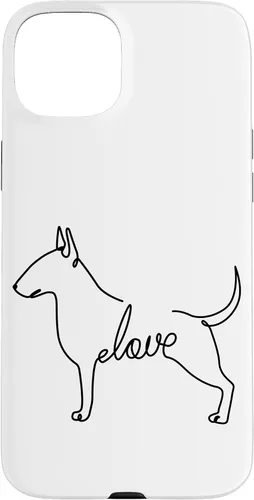 Vista 9 de Bull Terrier Love Bully Dog Love Single Line Art Sketch Case for iPhone 17