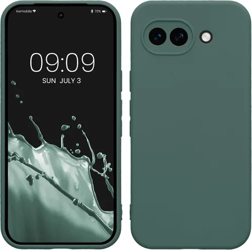 Vista 149 de kwmobile Funda compatible con Google Pixel 9 - Funda protectora delgada de TPU para teléfono - Acabado mate suave - Piedra antigua