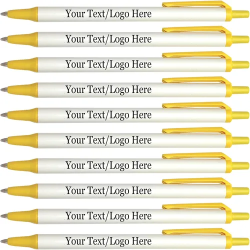 Vista 8 de SyPen Bolígrafos personalizados con tu logotipo o texto personalizado, paquete de 300 unidades a granel para negocios, fiestas y eventos, bolígrafos