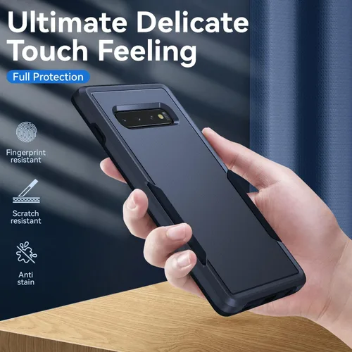 Vista 8 de Asuwish Funda para teléfono Samsung Galaxy S10 Plus con protector de pantalla y delgada híbrida de cuerpo completo, accesorios para celda protectora
